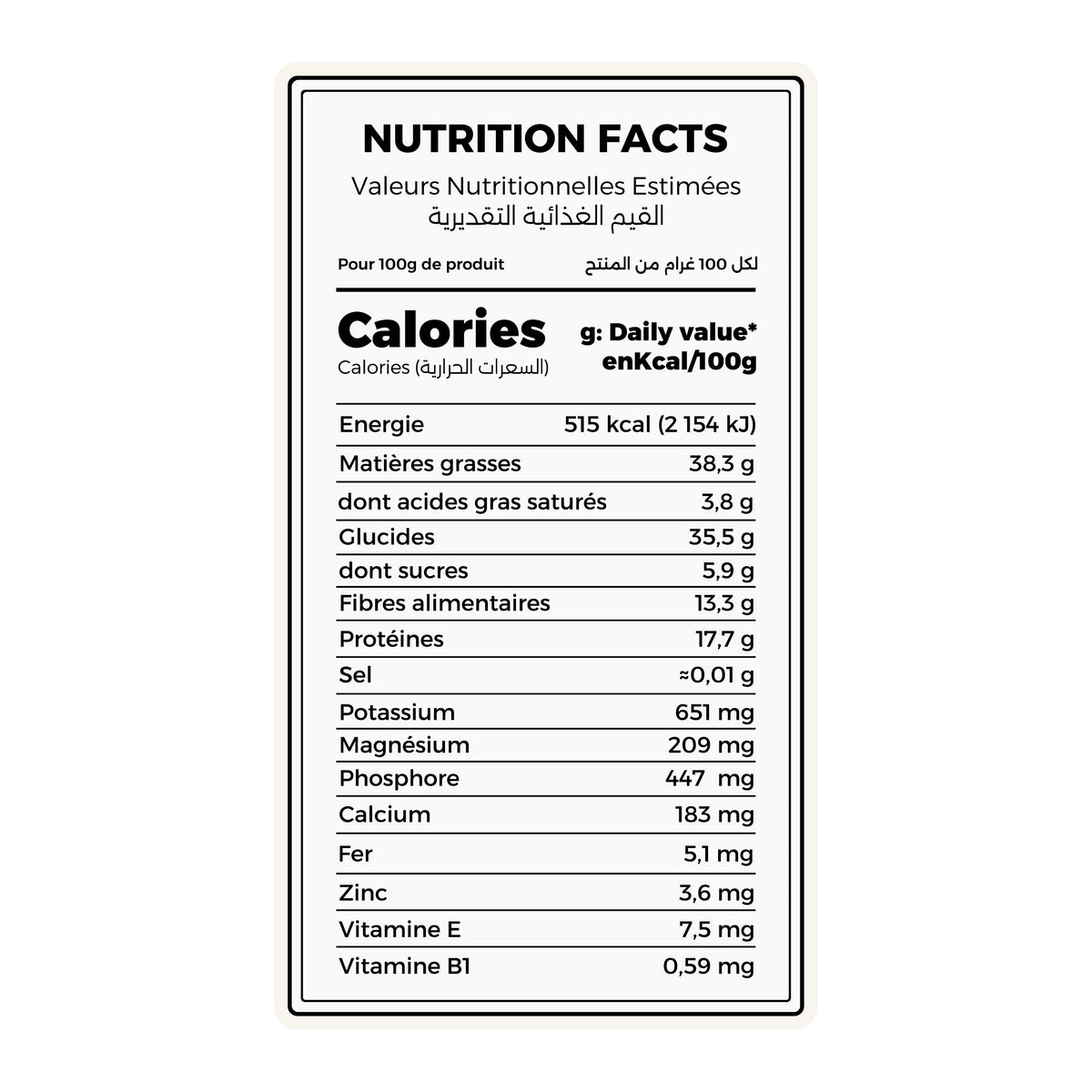 NUTRIDIET / 500g– Mélange nutritionnel sans sucres ajoutés