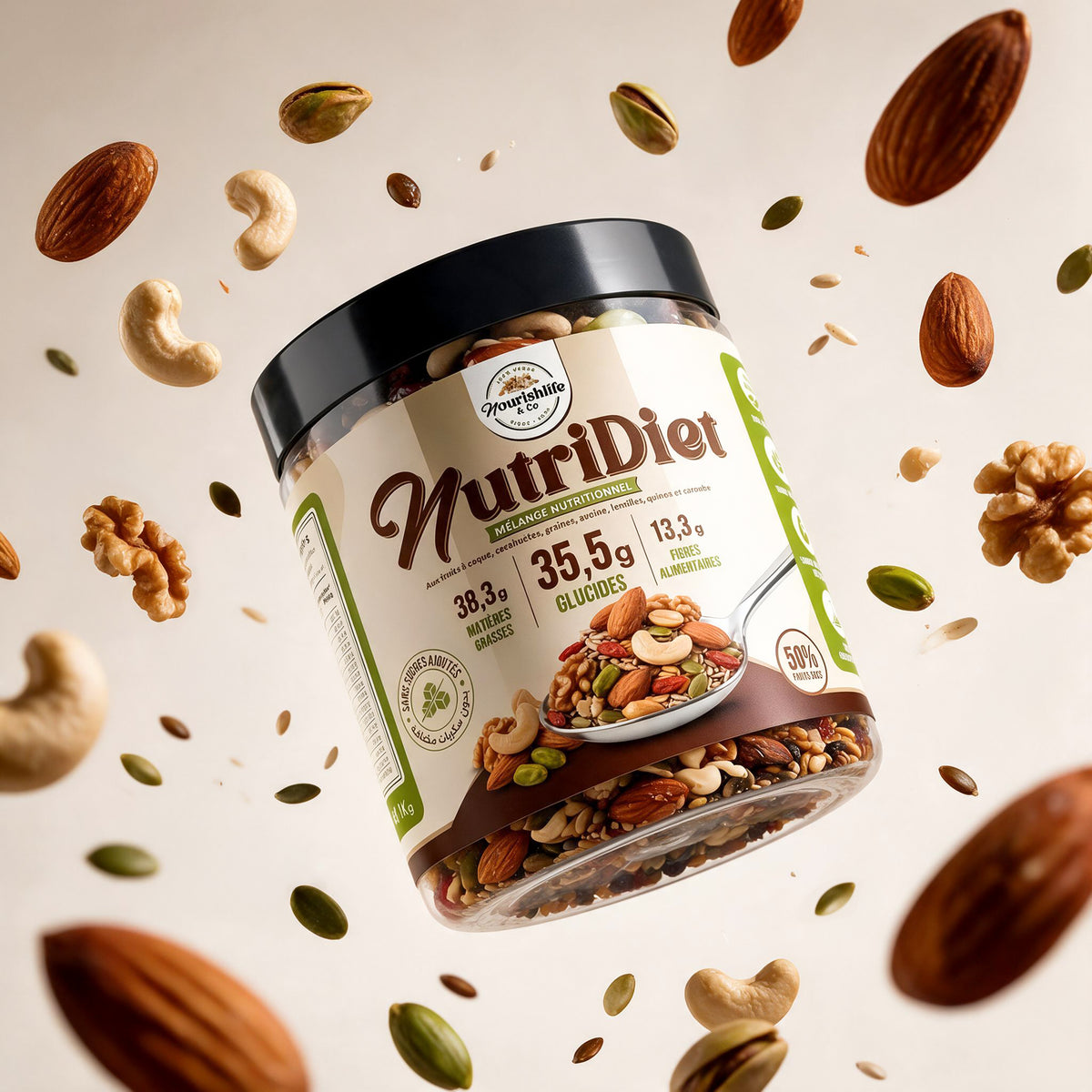 NUTRIDIET / 500g– Mélange nutritionnel sans sucres ajoutés
